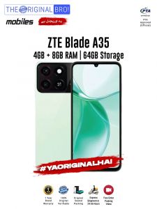 ZTE Blade A35 - 4GB RAM - 64GB Storage - PTA Approved - 12 Months Warranty - Green - The Original Bro Mobiles - TOB35